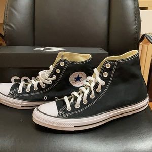 Black high top converse. Men’s 9, women’s 11